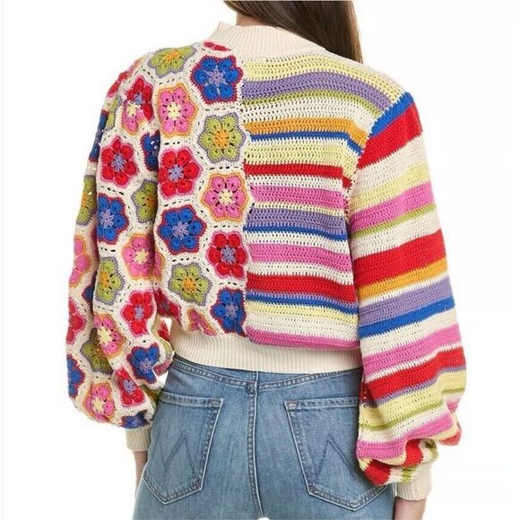 RARE- Farm Rio Handmade Crochet Sweater – Size Small –NWOT - Picture 2 of 16